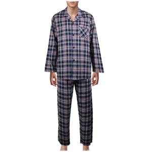 [비비안(언더웨어)]겨울필수템  선염체크 남성파자마 세트[MP8870AAA]