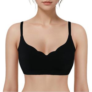 [비비안(언더웨어)]노와이어 심리스 스포츠 후크타입 웨이브 프리컷 브래지어 BR1995A