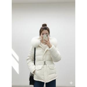 [숲]폭스퍼후드 벨티트 구스다운패딩  SBBDO341