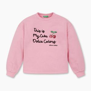 [베네통키즈] 체리 스팽글 맨투맨_QATS22561PK