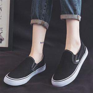 커플슬립온 남녀공용 225 270 블랙 체크 캔버스 슬립온 스니커즈