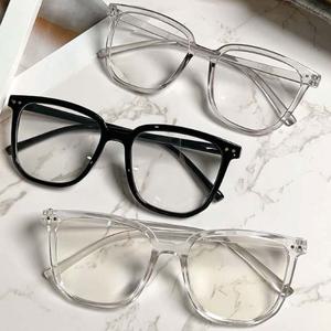 뿔테스퀘어안경 패션 투명 사각 쌩얼 데일리 뿔테