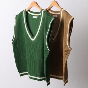 나야홍 / 빅사이즈조끼 F583L510 포근울니트숏베스트 LT