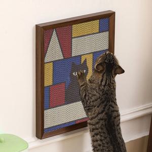 딩동펫 고양이 아트 그림 스크래쳐 액자 보드