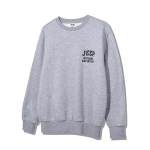 지프 아웃도어 스몰 로고 기모 맨투맨 JO4TSU896MG