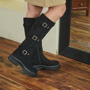 엘리자베스스튜어트[론칭가199,000]플랫폼 바이커 롱부츠 EBAL157701