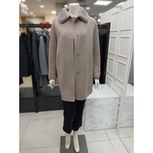 엠씨 세이브존04 밍크넥 울 핸드메이드 반코트 c44j155