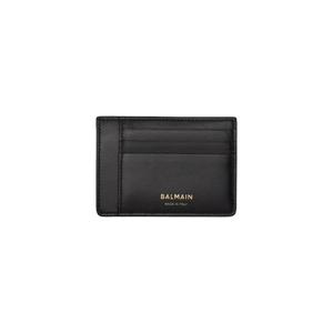 25 FW 발망 남성 블랙 카프스킨 앤섬 카드 지갑 252251M163000