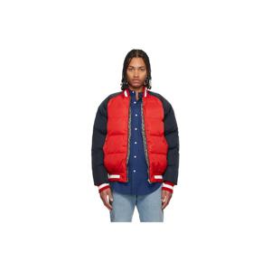 25 FW 발망 남성 레드   네이비 바이컬러 리버서블 패딩 재킷 252251M178000