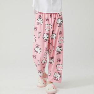 [바풀 주니어]바풀 EL5W966-42 헬로키티 극세사 여성 파자마 잠옷 바지