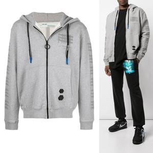 오프화이트 디아그 인더스 슬림 후드집업OMBE001E19E