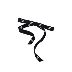 [엘러브]샤넬 25B 리본 모양 바레뜨 헤어핀 블랙/화이트 5ET1842