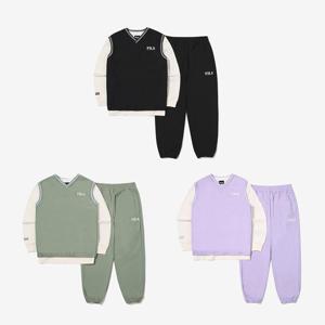 [휠라키즈] 3pcs 우븐 조끼 상하세트 3종택1 (FK2FSG3101X) (FK2FSG3101X)