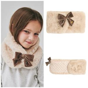 빈[BEEN]HP 여아 리본 베이지 퍼 카라 BZ64AM02BG PG