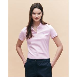 헤지스 여성 25SS 슬림핏 반소매피케 티셔츠 라이트핑크 HSTS5BC31P1