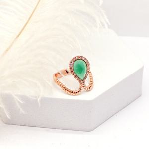 오팔하우스 14k 그린오닉스 물방울 반지 OPGDR1124