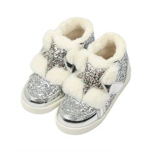 [프렌치캣(백)]실버 별 퍼 운동화(Q36DG3021S)