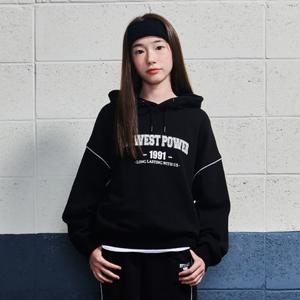 [에꼴리에]여자 겨울이월 노기모 삥줄포인트 후드티(24D0781)