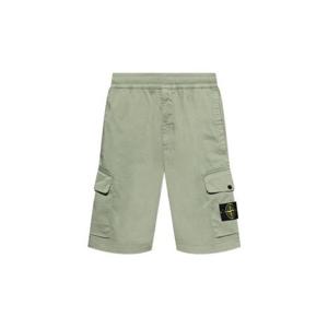 25 FW 스톤 아일랜드 로고 배지 버뮤다 쇼츠 그린 K1S15L100L03S0012