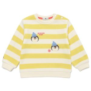 블루독베이비 10 24FW 이월상품 (YE) 애니멀 스트라이프 스웨트셔츠 (144C1433405)