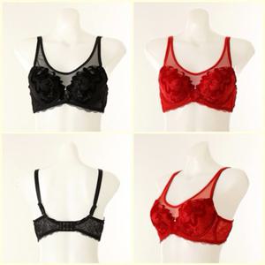 [와코루] 살루트 메탈릭 벨벳 터치 풀 메이크업 브라 [DBR0463AB-BK_RD]