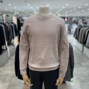 [지오지아]워셔블 와플 패턴 라운드 니트_ABE4ER1103_PK_DG