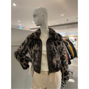 르니앤맥코이 페이크가죽 배색 레오파드 퍼 자켓 (MM12JP701HJY)
