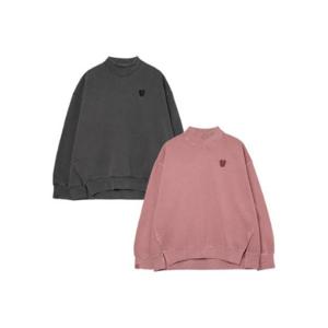 M 라이프워크긴팔티 CQK LW244MT821 여성) 피그먼트 언밸런스 기모 모크넥 맨투맨