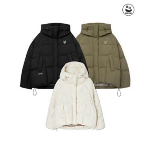 M 라이프워크패딩 CQK LW244DJ716 여성) 코지 하이넥 후드 오버핏 패딩 점퍼