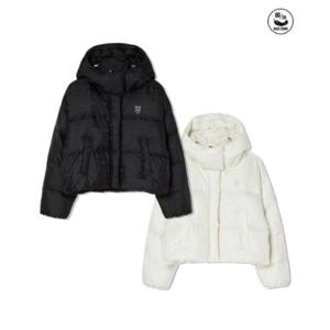 M 라이프워크패딩 CQK LW244DJ712 여성) 뉴 스탬프그램 후드 숏 패딩 점퍼