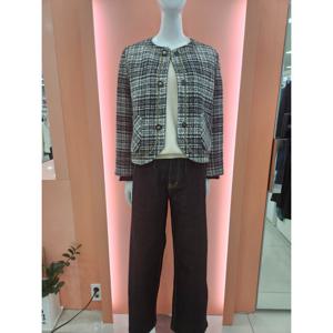 [수스]라운드체크 핸드메이드 자켓 S254BJKA53_US