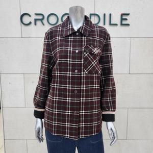 [크로커다일레이디]체크무늬 셔츠 CLEWBL204-BR