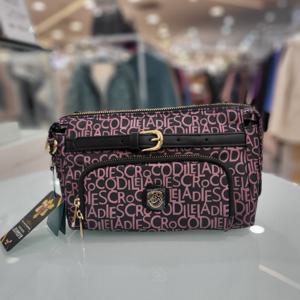 [크로커다일레이디]레터링프린트 크로스백 CLEWB1204-PI_BP