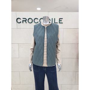 [크로커다일레이디]샌드위치 퀄팅베스트 CLEWVT002KHI_BP