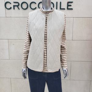 [크로커다일레이디]샌드위치 퀄팅베스트 CLEWVT002-LB_BP