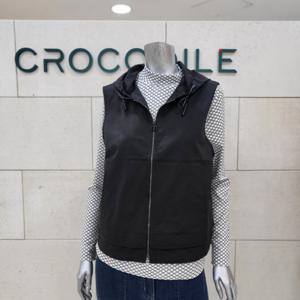 [크로커다일레이디]후드스트링 베스트CLEFVT101-BK_BP