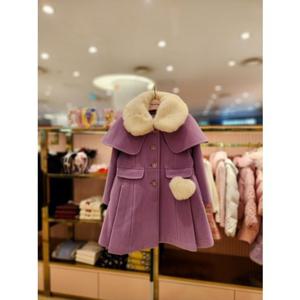 프렌치캣5 여아 연보라케이프주름안감누빔코트 (Q55DCC030)