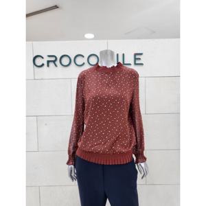 [크로커다일레이디]프린트 셔링 넥 티블라우스CLEWTS119-BR_BP