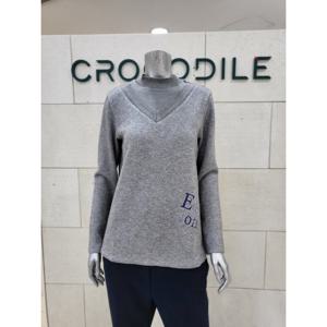 [크로커다일레이디]코트나 기모티셔츠 CLEWTS110-GY_BP