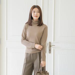 엄마옷 마담4060 텐셀목폴라티셔츠 데일리 여성 -ZTE2511019-