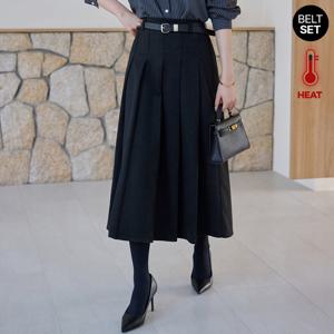 [모리스커밍홈] 기모 플리츠 롱 스커트_M2511SK086D