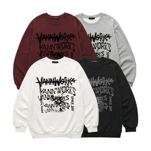 [밴웍스]MESS LOGO 오버핏 맨투맨 (VLS0054) 4color