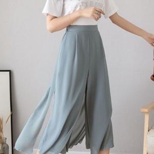 G122413 쉬폰레이어드 팬츠 뒷밴딩 치마바지