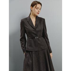 [아이잗컬렉션(피)]헤링본 슬림 핏 울 블렌드 자켓 CRAA0JK161