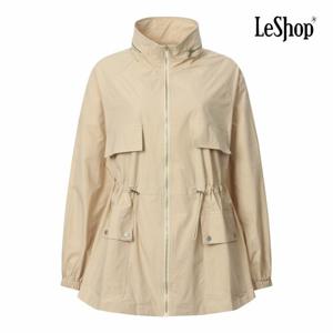 [르샵] 허리 스트링 지퍼 하이넥 야상 자켓 (BP9JK003A)