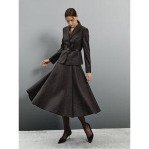 [아이잗컬렉션(피)]벨라인 플리츠 롱 스커트 CRAA0SK161