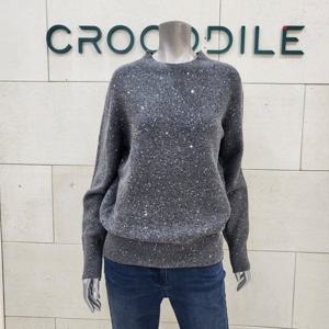 [크로커다일레이디]스팽글 반짝이 니트CLFSSW001-GY_BP
