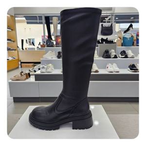 [탠디]미셸by탠디 여성 5cm 워커창 심플 롱부츠 WX25514-BK