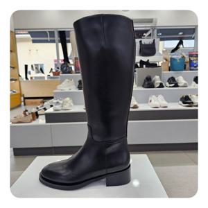 [탠디]미셸by탠디여성 4cm 심플 가죽 롱부츠 WX25513-BK