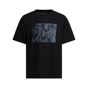 ARCTERYX X000009926KRAGG CTNBLACK Kragg Cotton Lithographica SS  crewneck T shirt